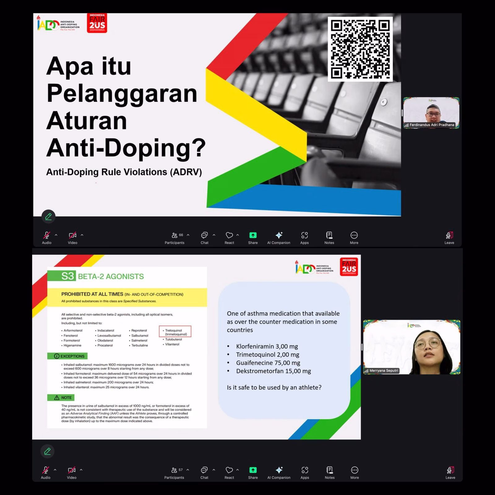 Edukasi Anti-Doping untuk Atlet IBL dan Personel Pendukung Atlet