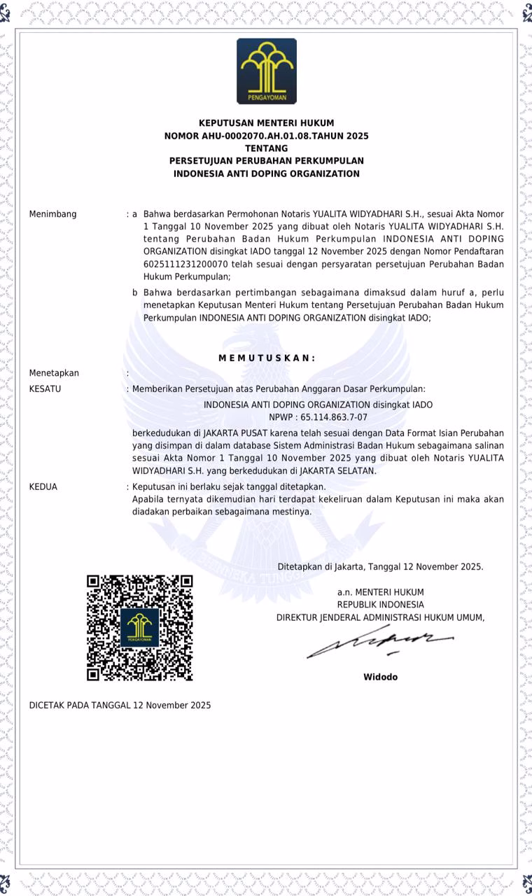 License Change Status of IADO